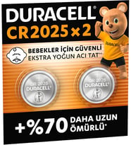 CR 2025 Lityum Düğme Pil (2'li paket) – 3V (CR2025)