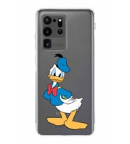 Samsung Galaxy S20 Ultra  Kamera Korumalı Kapak Donald Duck Tasarımlı  Şeffaf Kılıf