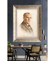 Gümüş Çerçeveli Atatürk Tablo za440