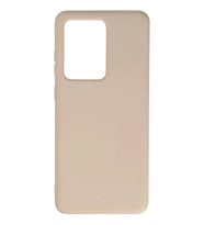 Durukar® Samsung Galaxy S20 Ultra Kılıf Nano içi Kadife Silikon - Pudra