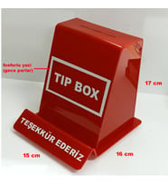 kırmızı tip box bahşiş kutusu