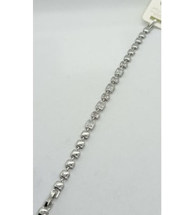Elara Baget Taş Detaylı Silver Bileklik (17+1 cm)