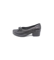 Castle Black 24556 Kadn Deri Comfort Ayakkabı (Siyah)