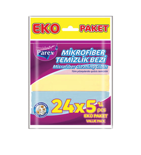 Mikrofiber 5'li Temizlik Bezi 24 Paket