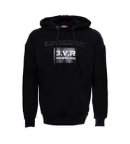 Kapşonlu Baskılı Siyah Erkek Sweatshirt - Wessi