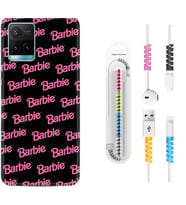 Vivo Y11S Y21S Y20 Y20S Y70 Kılıf Kablo Koruma Spiral Silikon Barbie 1404