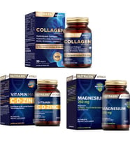 Hidrolize Kolajen Hyaluronic Acid 30 Tablet+Vitamin Max(C ,D, Zinc)60 Tablet+Magnezyum 60 Tablet
