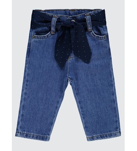 Civil Baby Beli Fırfırlı 6-18 Ay Pantolon - Mavi