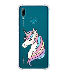 Huawei P Smart 2019 Uyumlu Köşe Korumalı Antişok Kapak Unicorn Tasarımlı Şeffaf  Kılıf