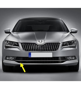 Skoda Superb 3 2015-19 Ön Tampon Sağ Sis Yanı Izgarası Krom 3V0853666