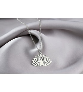 Lotus Kolye, Lotus Çiçeği Kolye, Eşsiz Kolye, Meditasyon Kolye