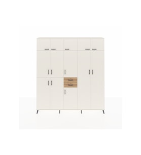 Arges Dolap 10 Raflı 2 Çekmeceli 3 Askılı 220x30x243 Aytaşı-Aytaşı/Çam