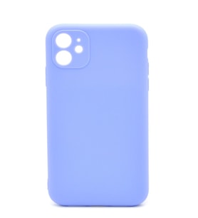 iPhone 11 Uyumlu Düz Renk Esnek Yumuşak Silikon Kılıf  Rubber Açık Mor