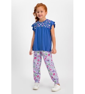 Roly Poly 1795 Kısa Kollu Kız Çocuk Pijama Takımı