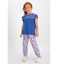 Roly Poly 1795 Kısa Kollu Kız Çocuk Pijama Takımı