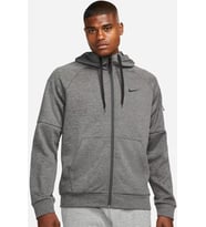 Nike Therma Fit Full Zip Hoodie Erkek Kapüşonlu Termal Fermuarlı Sweatshirt Gri