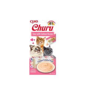 Ciao Churu Cream Ton Balıklı ve Somonlu Kedi Ödül Kreması 4 x 14 Gr
