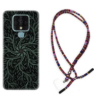 Tecno Camon 16 18P Pova Kılıf Boyun Asklı Rasta Silikon Sarmaşıklar 1675