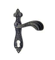 Antika Tarz Dekoratif Pirinç Mevlana Banyo Kapı Kolu - 228x48 Mm, Oksit