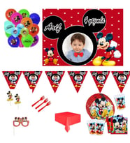 16 Kişilik Miki Afişli Parti Seti Erkek Mickey-