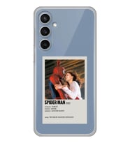 Samsung Galaxy S23 FE Uyumlu Spider Man Minimalist Poster Desenli Şeffaf Telefon Kılıfı