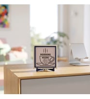 Minimalist Kahve Temalı Modern Dekoratif Parça, Çalışma Masanız İçin Modern Bir Seçim 10x10 cm