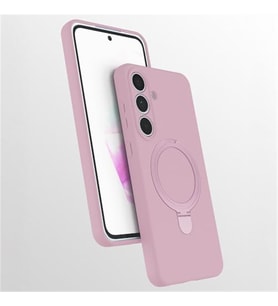 Coverzone Samsung Galaxy S25 FE ile uyumlu K?l?f MagSafe ile uyumlu Z-Samara Kapak Wireless ?arj �zellikli Stand Olabilen Galaxy S25 Fe kilif Pembe