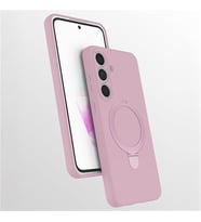 Coverzone Samsung Galaxy S25 FE ile uyumlu K?l?f MagSafe ile uyumlu Z-Samara Kapak Wireless ?arj �zellikli Stand Olabilen Galaxy S25 Fe kilif Pembe