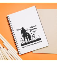 Babalar Günü Tasarımlı Defter Kişiye Özel