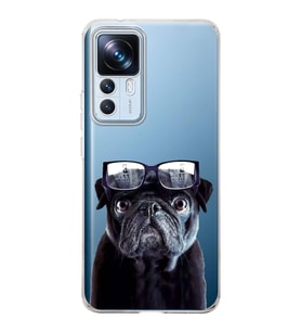 PrintiFy Xiaomi Mi 12T Pro ile Uyumlu 1mm Slim Fit Köpek 3 050f Baskılı Şeffaf  Kılıf