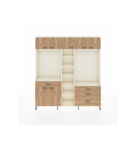Arges Gardrop 11 Raflı 4 Çekmeceli 2 Askılı 220x30x243 Aytaşı-Çam
