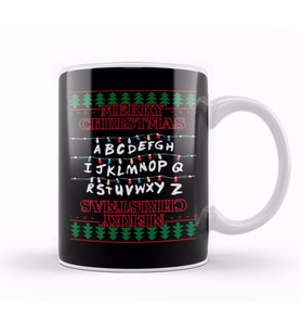 Stranger Things Merry Christmas Lights Knit Kupa Bardak Porselen