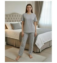 Mihra Kadın Compakt Penye Bisiklet Yaka Kısa Kol İnce Pijama Takımı 90791GK - 1 Adet