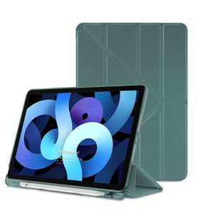 Microsonic Apple iPad Air 5.Nesil 2022 Kılıf (A2588-A2589-A2591) Origami Pencil Koyu Yeşil