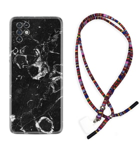 INFINIX Note 11 Pro Note 10 Hot 9 Play Kılıf Boyun Asklı Rasta Silikon Black Hole Marble 1387