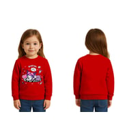 Unisex Kuromi Baskılı Çocuk Swaetshirt 3 İplik Şardonlu (Kırmızı)