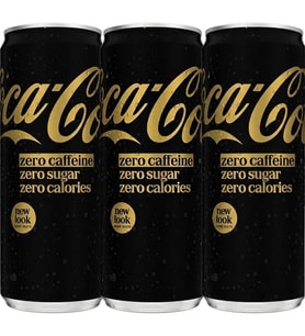 Coke Zero Zero Coca Kola 330 ml Şekersiz Kafeinsiz (3 ADET)
