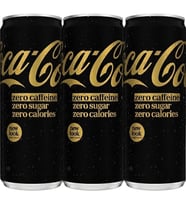 Coke Zero Zero Coca Kola 330 ml Şekersiz Kafeinsiz (3 ADET)