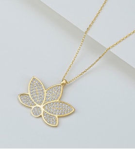 925 Ayar Gümüş Lotus Çiçeği Kolye