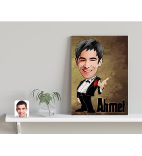 BK Gift Kişiye Özel İsimli Karikatürlü Kanvas Tablo-1