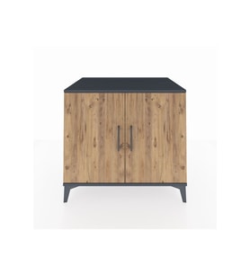 Kronos Şifonyer 2 Raflı 2 Kapaklı 88x59x80 Antrasit-Çam