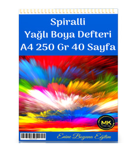 Orta Boy Yağlı Boya Defteri (A4-250 Gr)
