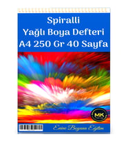 Orta Boy Yağlı Boya Defteri (A4-250 Gr)