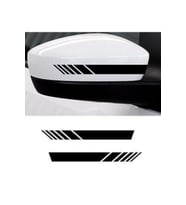 Oto Yan Ayna Şerit Sticker Siyah 15*2 Cm