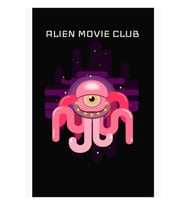 Alien Movie Club Tablo Ahşap Poster Dekoratif