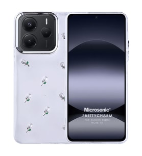 Microsonic Xiaomi Redmi Note 14 5G Kılıf PrettyCharm Tulip (Yeşil)