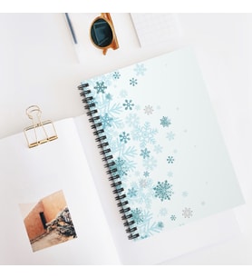 Kar Tanesi Spiralli Çizgili Defter