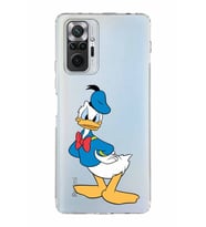 Xiaomi Redmi Note 10 Pro 4G  Kamera Korumalı Kapak Donald Duck Tasarımlı Şeffaf  Kılıf