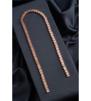 Hematit Doğal Taş Parlak Roz Chanel Kesim 8mm Dizi [AA]