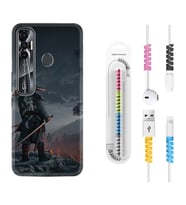 Tecno Spark 6 6 Go 8C 8 Pro 7 7 Pro Kılıf Kablo Koruma Spiral Silikon Warrior 1653